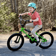 Glerc 14 Inch Little Kids Bike for 3 4 5 Years Old Boys Girls Beiginner Riders BMX Style Bicycle with Training Wheels Coaster & Rear V Brake, Green