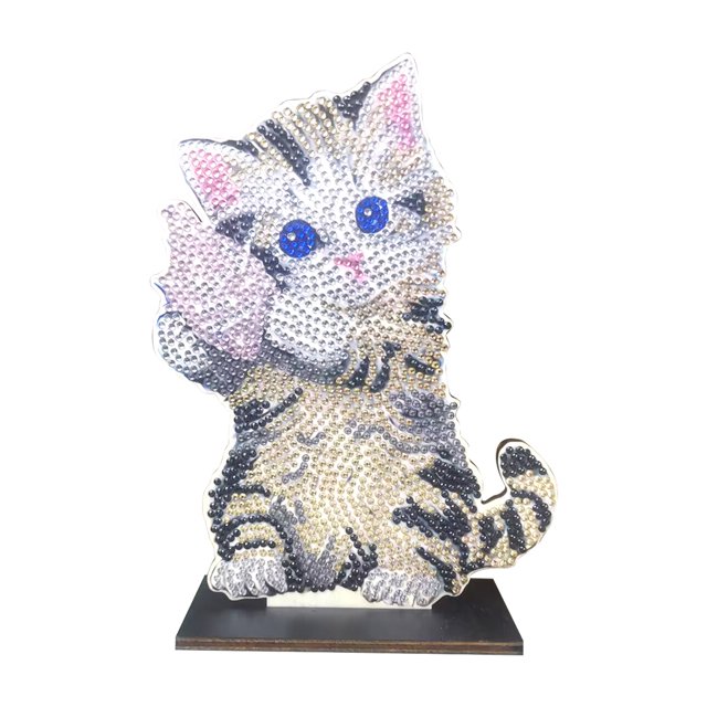 Bricolaje diamante pintura adornos artesanías madera dibujos animados animales decoración del hogar Hugtrwg Para estrenar