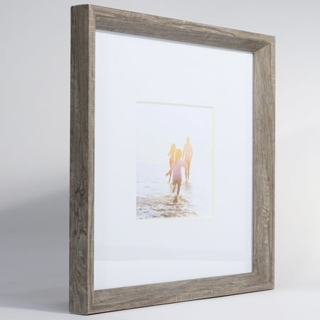 Lawrence Frames 5x5 Wide Border Matted Frame - Gallery Gray 10x10 ...