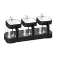 thumbnail image 3 of deevoka Kitchen Condiment Storage Set Condiment Container for Sugar Salts Coffee Bar black, 3 of 9