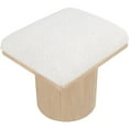 thumbnail image 5 of Meridian Furniture Pavilion Cream Boucle Fabric Bench/Stool, 5 of 7