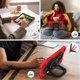 thumbnail image 5 of Funda Resistente a Golpes para Samsung Galaxy Tab A11, Funda Protectora de Silicona + Capa de PC con Rotación de 360°, Asa Cuadrada y Correa para el Hombro, Roja, para Galaxy Tab A11, 5 of 8