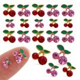 thumbnail image 1 of GOOHOCHY 32pcs Cherry Nail Art Charms Women Diy Manicura Decoración de cerezas Arte de uñas adornos, 1 of 8