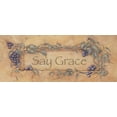 thumbnail image 2 of Marrott, Stephanie 14x8 Gold Ornate Wood Framed with Double Matting Museum Art Print Titled - Say Grace, 2 of 4