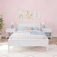 thumbnail image 2 of Max & Lily Full Size Bed Frame with Headboard, Solid Wood Platform Bed for Kids, White, 2 of 10