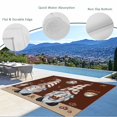 thumbnail image 3 of Outdoor Rug 3x5 ft Coffee Cup Gnome Outdoor Large Area Rug Non Slip Rubber Coffee Beans Brown Front Door Mat RV Rug Camping Carpet Patio Outdoor Rugs for Backyard Balcony Deck Porch Indoor, 3 of 9