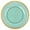 Green, variant on Next Level Stuff 8 Pack Charger Plates 13 Inch Clear Green with Gold Rim Plastic Dinner Chargers Heavy Duty Large Serving Platter Reusable Disposable