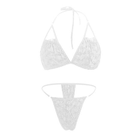 

Cathalem Satin Lingerie Set for Women plus Size Womens Sexy Underwear Large Size Plain plus Lingerie for Women plus Size Sexy Underwear White Medium