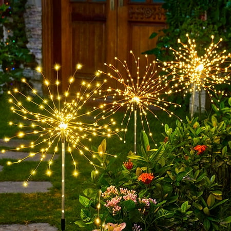 

YUANHUILI Solar Ground Light Durable Fireworks Outdoor Lamp for Home Garden ()