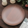 thumbnail image 2 of Efavormart 6 Pack | 10" Rustic Brown Farmhouse Heavy Duty Melamine Dessert Plates, Round Wood Grain Print Shatterproof Appetizer Salad Plates, 2 of 10
