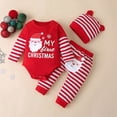 thumbnail image 2 of HCNTES Baby Boy Winter Clothes Baby Christmas Outfit Boy Romper Newborn Baby Boy Clothes Rib Knit Long Sleeve Romper Cute Suspender Pants Solid Infant Fall Winter Gentleman Outfit, 2 of 9