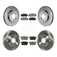 thumbnail image 1 of Transit Auto Front Rear Disc Brake Rotors and Semi-Metallic Pads Kit for Car 1997-2001 Honda Prelude K8S-101017, 1 of 11