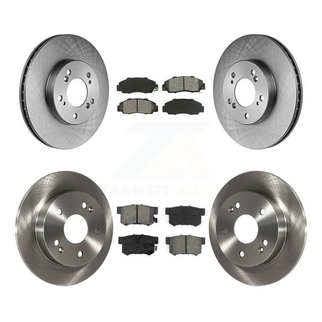 Transit Auto Front Rear Disc Brake Rotors and Semi-Metallic Pads Kit for Car 1997-2001 Honda Prelude K8S-101017
