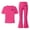 P15 Hot Pink, variant on Tfken Girls Outfit Sets Bow Graphic Short Sleeve Tops With Flare-Leg Pants Set Summer Casual Toddler Classic Clothes Size 9-10 Years Black