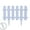 White-D, variant on White Garden Border Edging, Picket Fence Garden Plastic Fencing White Picket Fence Panels Yard Landscaping Fence Liner Lawn Edge Barrier Large Decorative Lawn Landscape Panels Elements