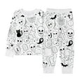 thumbnail image 3 of Kid Colorable Pajamas Pullover Crewneck Soft Toddler Girl Sleepwear Halloween Gifts Boys Clothes 6-7 Years, 3 of 3