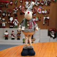 thumbnail image 3 of Christmas Plush Toy Long Leg Sitting Santa Claus Snowman Sitting Doll 26s, 3 of 5