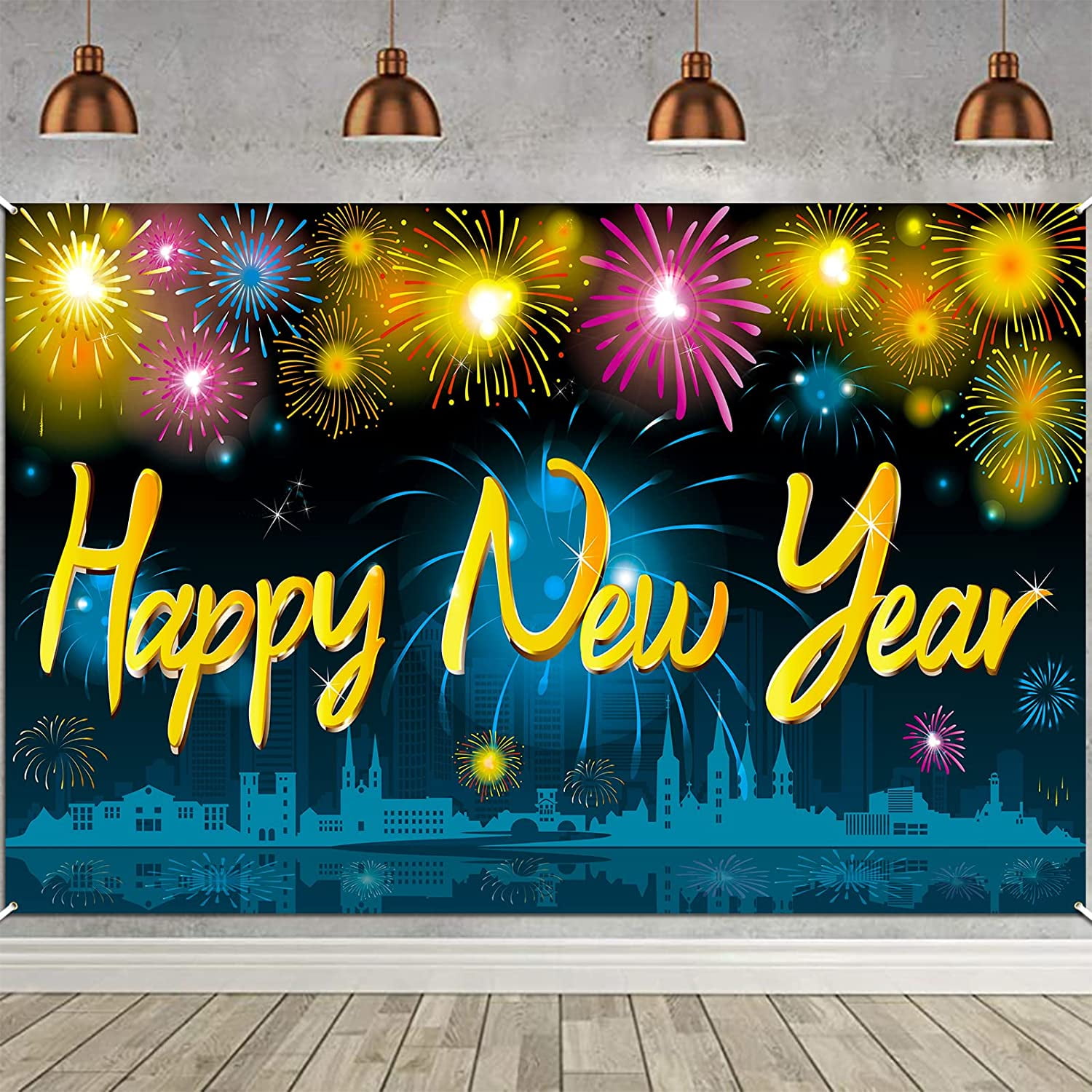 Happy New Year Background Cloth for New Year Party Decoration Happy New  Year Backdrop with Fireworks Designs for 2023 New Year Party Photography  Supplies 
