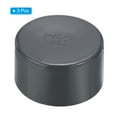 thumbnail image 3 of Tapa de extremo de tubo UPVC Uxcell de 2", 3 paquetes, acoplamiento de grado de muebles en gris, 3 of 6