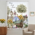 thumbnail image 2 of Spring Flowers Sheer Curtains 84 Inches Long, Farmhouse Garden Hydrangea Sunflowers Bunny Light Filering Curtains, Breathable Simi Curtain Privacy Drapes for Living Room Bedroom Window Treatment, 2 of 9