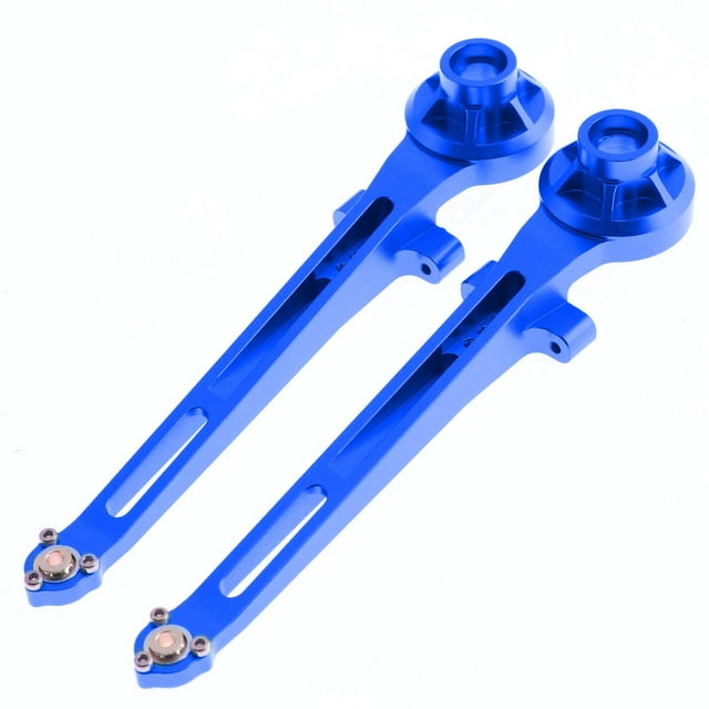 2x brazos traseros de coche RC aleación de aluminio accesorio de repuesto resistente actualización para 58719 1:10 RC Hobby Car Crawler DIY modificado
