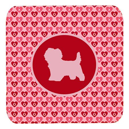 

Cairn Terrier Valentine Hearts Foam Coasters - Set 4 3.5 x 3.5 In.