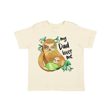 

Inktastic My Dad Loves Me Cute Sloth and Baby Gift Toddler Boy or Toddler Girl T-Shirt