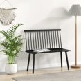 thumbnail image 2 of Costway Entryway Bench for 2 Windsor Rubber Wood Dining Bench with Spindle Back Black, 2 of 10