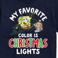 thumbnail image 3 of SpongeBob SquarePants - My Favorite Color Is Christmas Lights Spongebob and Gary - Men's Short Sleeve Graphic T-Shirt, 3 of 6