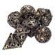 thumbnail image 3 of Juego de dados de metal hueco mini de 7 piezas para juegos de rol, bronce Afortunado Sencillez, 3 of 5