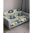 thumbnail image 3 of Sage Green Blue Floral Sofa Couch Cushion Covers Washable, Removable Stretchable Sectional Couch Covers, Vintage Beige Botanical Slipcovers for L & T Shape Sofa Furniture Protector M Size 1 pc, 3 of 7
