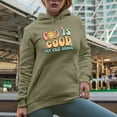 thumbnail image 2 of Distressed God Is Good All the Time - Retro Wavy Text Art Merch Gift, Sand Hooded Sweatshirt or Hoodie, Medium, 2 of 5