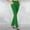 Green, variant on Women'S Knitted Pants Solid Color Hight Waist Elastic Waist Curvy Micro Pull Slim Flare Trousers Pink XXL