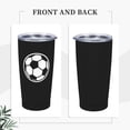 thumbnail image 6 of Soccer Tumbler 20oz Funny Stainless Steel Insulated Tumblers with Lid and Straw Sport Travel Coffee Mug Tea Wine Cups Water Bottle Sport Gifts for Women Men Sports Lover, 6 of 6