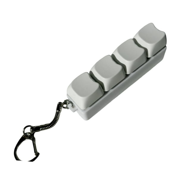 Juguete Fidget Clicker Regalos Divertido Portátil Versátil con Sonido Interactivo Blanco 4 teclados
