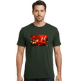 thumbnail image 4 of Custom Designed Crewneck T-Shirt | Personalized Shirt for Men Made with 5.3 Oz 100% Cotton | Short Sleeve Forest Green Color Tee - XL Size, 4 of 6