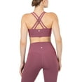 thumbnail image 4 of YITTY Active Women's Ultraluxe Strappy Medium Impact Bra, Athleisure, 4-Way-Stretch, Moonlight Mauve, L, 4 of 6