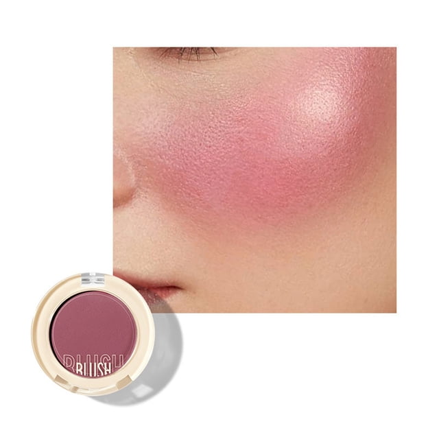 Single Color Nude Makeup High Gloss Rouge 12 Colors Pearlescent Fine 24.6G, Makeup White Blusher
