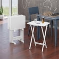 thumbnail image 2 of Alex 5-Pc Snack Table Set White Finish, 2 of 11