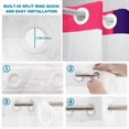 thumbnail image 3 of No Hook Shower Curtain with Built-in Rings - Retro Washable Waterproof Fabric Bathroom Curtains for Hotel,Rentals, Stall 36 X 78 Inch , Flamingo Pattern Dark Pink Midnight Blue, 3 of 9