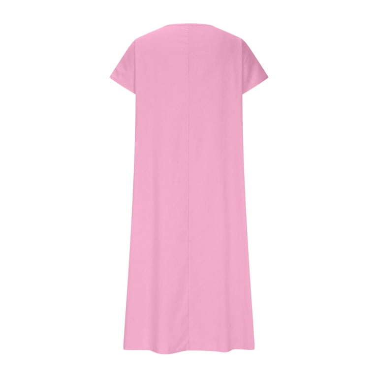 chinese dress ladies KOS LINEN DRESS PINK main image 1