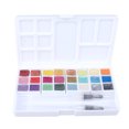 thumbnail image 4 of 24 Colors Metallic Watercolor Paints Set Safe Easy Color Mixing Solid Watercolor Paint for Wall Paper Canvas, 4 of 22