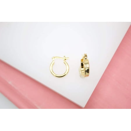 18K Gold Filled Thick Leverback Earrings (L239)