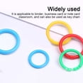thumbnail image 4 of 100 units of flexible plastic rings in various colors for use in binding documents, cards and stacking samples - 37mm, 4 of 5