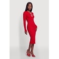 thumbnail image 2 of Women's Double Rhinestone Bow Keyhole Midi Dress, 2 of 3