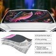 thumbnail image 3 of Yiaed Glowing Leaf Bird Print Car Windshield Sunshade Front Auto Car Front Window Sun Shade Foldable Sun Visor Shield Cover Auto Accessories for Sedan SUV Truck-Small, 3 of 5