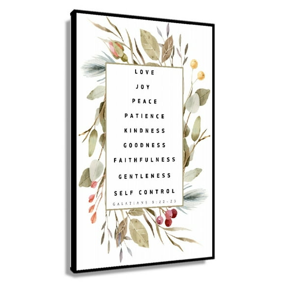 Fruit of The Spirit Bible Verse, Galatians 5 22-23 Printable Wall Art, Multiple Sizes, Baptism Gift, Botanical Scripture Poster Landscape