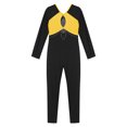 thumbnail image 3 of Alvivi Kids Girls Color Block Spandex Gymnastics Leotards Jumpsuit Long Sleeve Full Body Bodysuit Yellow 10, 3 of 7