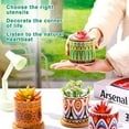 thumbnail image 4 of 8 Pcs 3 Inch Succulent Planter Pot Ceramic Cactus Pots with Drainage Holes and Bamboo Trays for Indoor Plants Flowers for Home Garden Mexican Party Decor, 4 of 7