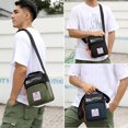 thumbnail image 4 of Bolso bandolera de nailon con solapa para hombre, bandolera pequeña, unisex, con múltiples bolsillos, color negro, para viaje, X233C, 2024, 4 of 5
